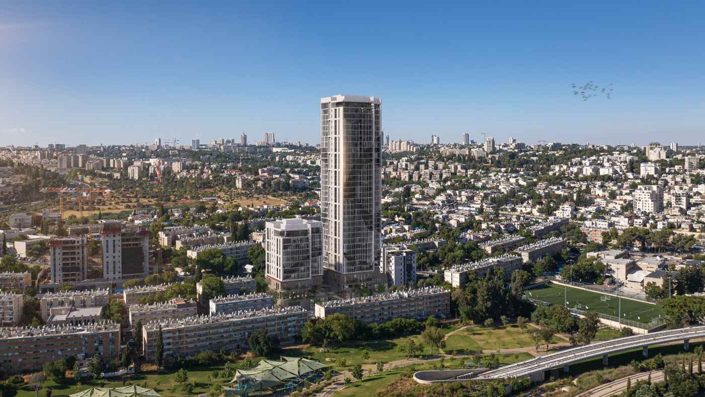 הדמיית מגדל סן מרטין מעל שכונת הקטמונים, ירושלים